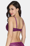 Zivame Padded Non Wired 3/4Th Coverage T-Shirt Bra - Raspberry Radiance — thumbnail 3